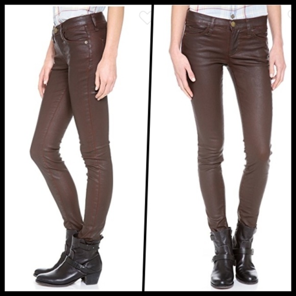 Current/Elliott Brown The Ankle Skinny Coated 25 - Picture 3 of 6